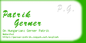 patrik gerner business card